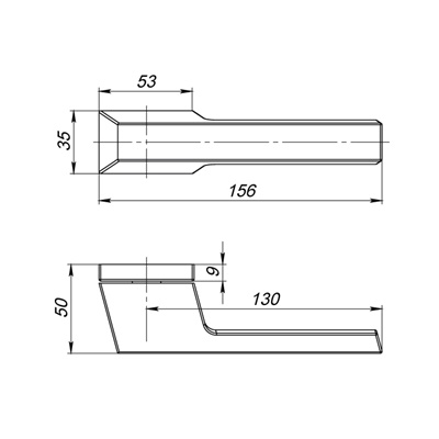 РУЧКА РАЗДЕЛЬНАЯ BRICK UCS BL-26 ЧЕРНЫЙ