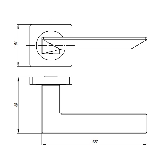 РУЧКА РАЗДЕЛЬНАЯ ULTRA JK GR-23 ГРАФИТ